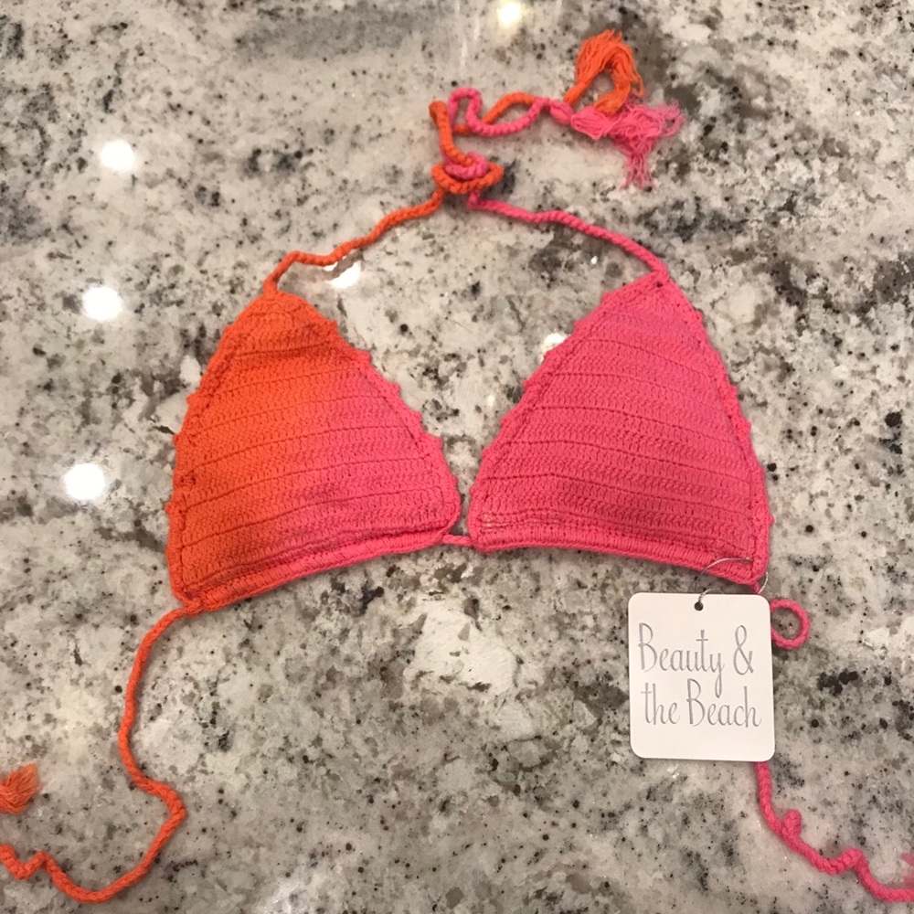 BEAUTY & THE BEACH Layla Ombré Crochet Bikini Top